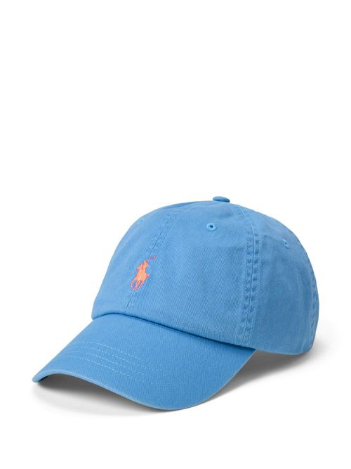 Logo-embroidered cotton cap - Blue