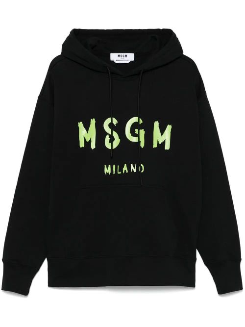 Relaxed Fit Logo-Print Cotton Hoodie
