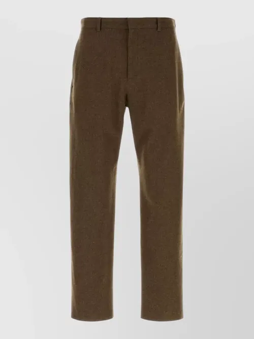 Jil Sander - tailored felt pants belt loops buttoned pocket