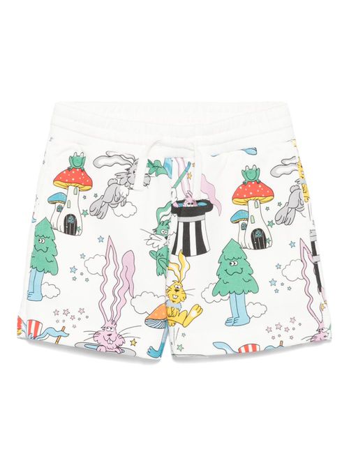Illustration-print shorts - White