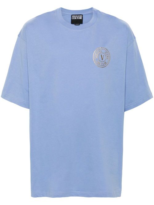 Logo-print cotton T-shirt - Blue