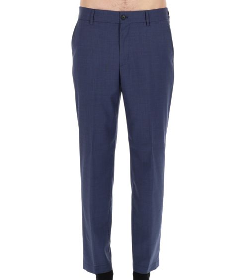 Blue Flat Front Pants