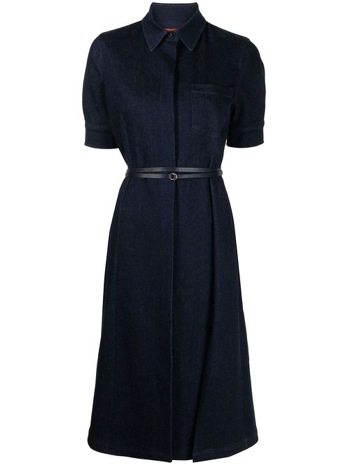 Kieran belted denim shirtdress - Blue