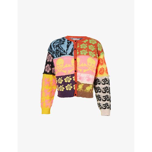 Womenspatchwork Relaxed-fit Knitted Cardigan L