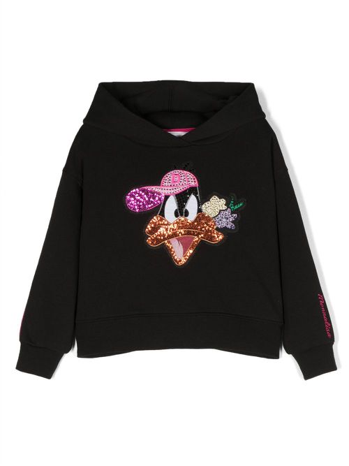 X Looney Tunes sequin-embellished hoodie - Black