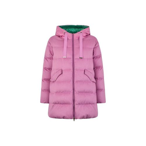Cashmere & Silk Blend Down Jacket — Pink