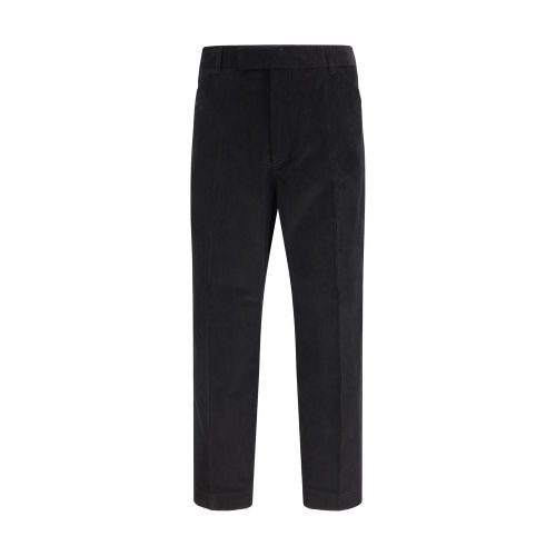 Tightly Woven Corduroy Chino Pants — Black