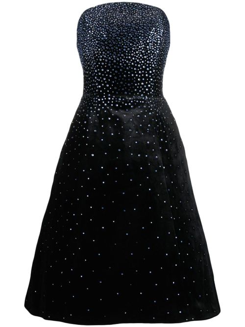 Crystal-embellished midi dress - Black