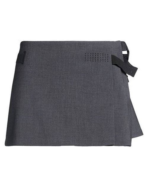 Woman Mini skirt Charcoal Size 2 Polyester, Rayon, Polyurethane