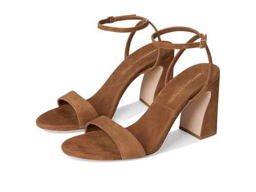 Loeffler Randall Women's Malia Curved Heel Simple Sandals with Ankle Wrap
