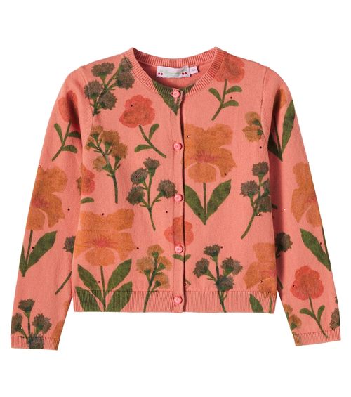 Mina floral cotton and cashmere cardigan