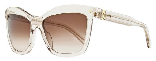 Women's Butterfly Sunglasses BY0082 57F Transparent Beige 56mm