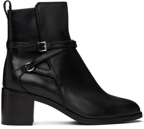 Rag & bone Black Hazel Buckle Boots