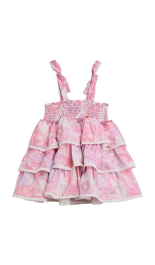Bardot Junior Lexie Tiered Dress in Pink. - 12- also in