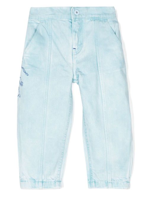 Equestrian Knight-motif jeans - Blue