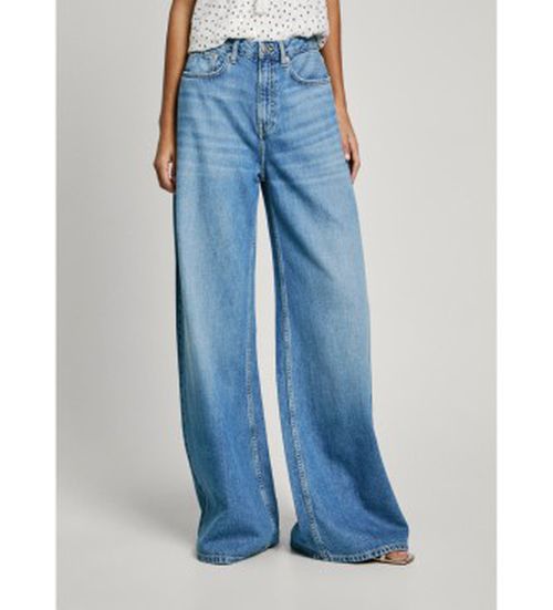 Pepe Jeans for woman. PL205015 Wide Leg Jeans Mw Vintage blue (26/32), Casual, Cotton, Denim, Sustainable