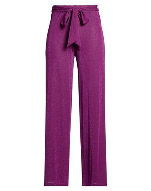 Woman Pants Mauve Size L Viscose, Polyester, Elastane