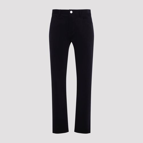 Men's 5-Pocket Regular Straight-Leg Pants in Cotton Cashmere Elastane