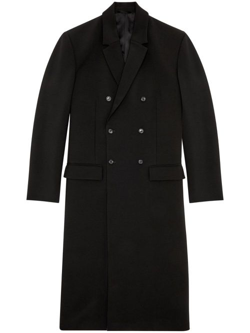 Double-breasted tailored coat - Black