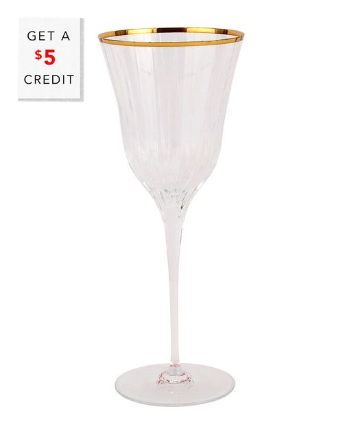Natalia Gold Wine Glass With $5 Credit