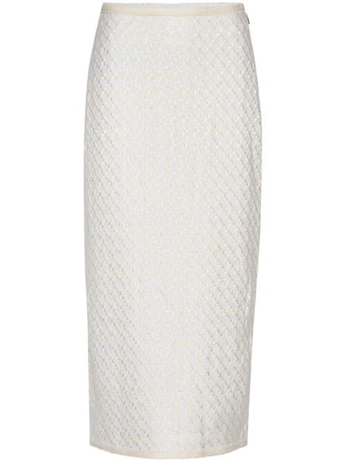 Bouclé pencil skirt - Neutrals