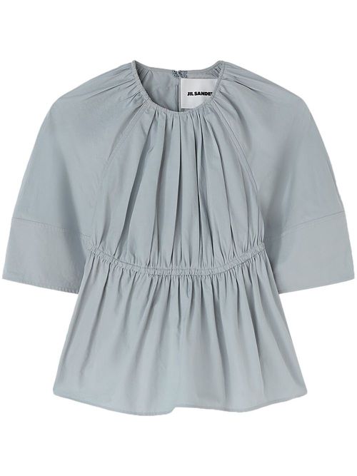 Cut-out cotton top - Grey