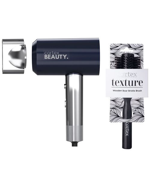 Cortex HotShot Lightweight Compact Dryer & 2.75” Boar Bristle Round Brush Set