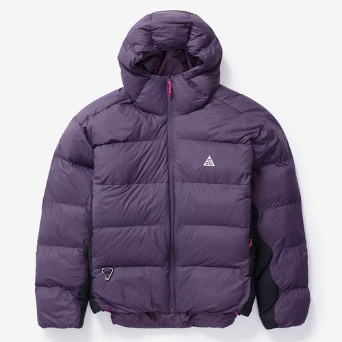 Nike ACG Lunar Lake Puffer Loose Hooded Jacket - DARK RAISIN/BLACK/LASER FUCHSIA/SUMMIT WHITE - unisex
