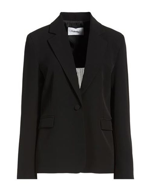 Woman Blazer Black Size 10 Polyester, Elastane