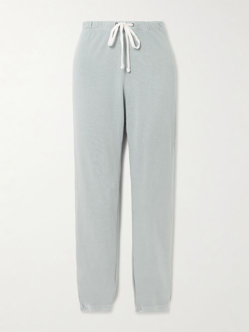 Vintage French Cotton-terry Track Pants - Gray
