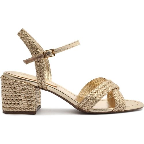 Karima Block Metallic Nappa Sandal - 11 / Gold / Metallic Nappa