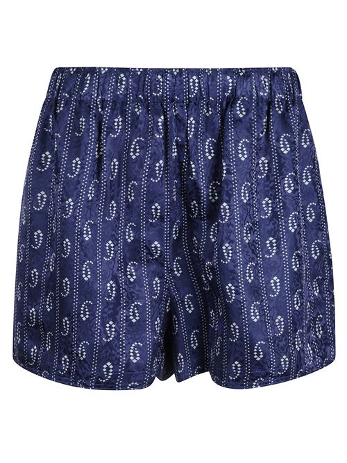 Sophisticated Silk Shorts with Artistic Pattern