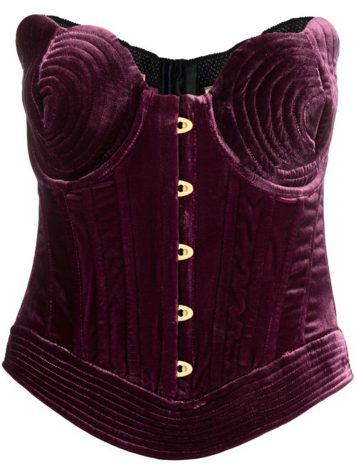 Destiny velvet corset top - Purple