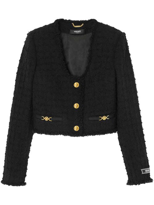 Heritage tweed cropped jacket - Black