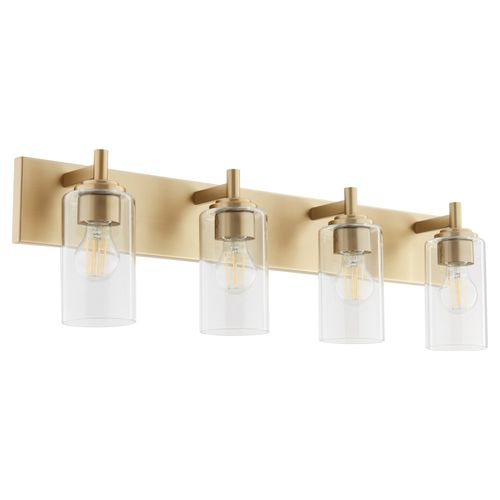 Fallstaff 4-Light Bathroom Vanity Light in Aged Bra