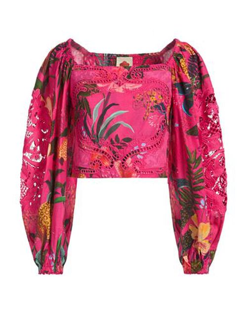 Woman Top Fuchsia Size M Cotton