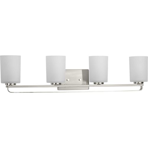 Brushed Nickel Four Light Bath Bracket from the League Collection