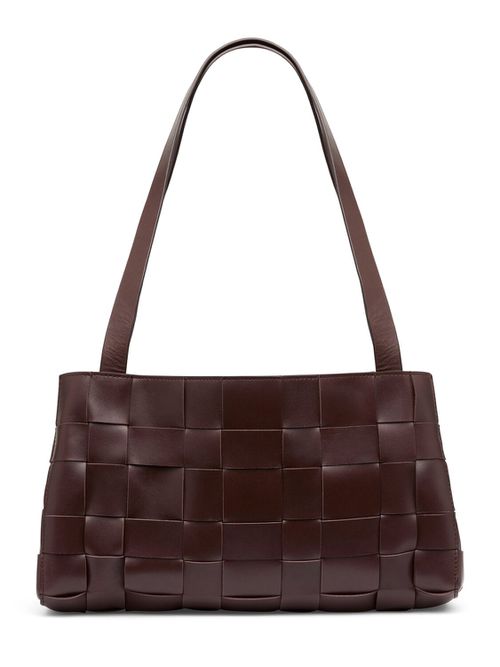 Slim Woven Leather Shoulder Bag