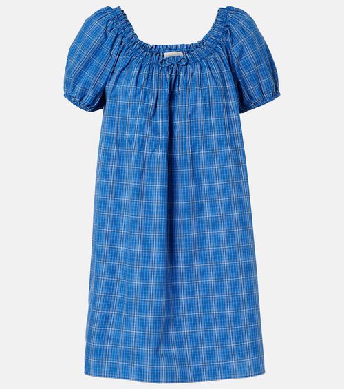 Costa plaid cotton minidress