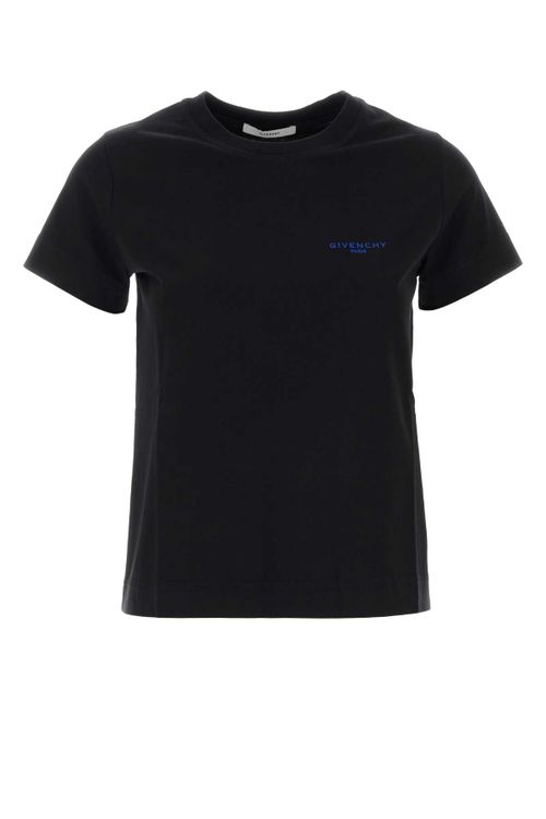 Logo-Embroidered Cotton T-Shirt — Black