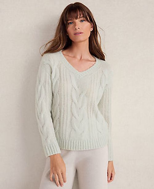 Ann Taylor Haven Well Within Lofty Knit V-Neck Sweater