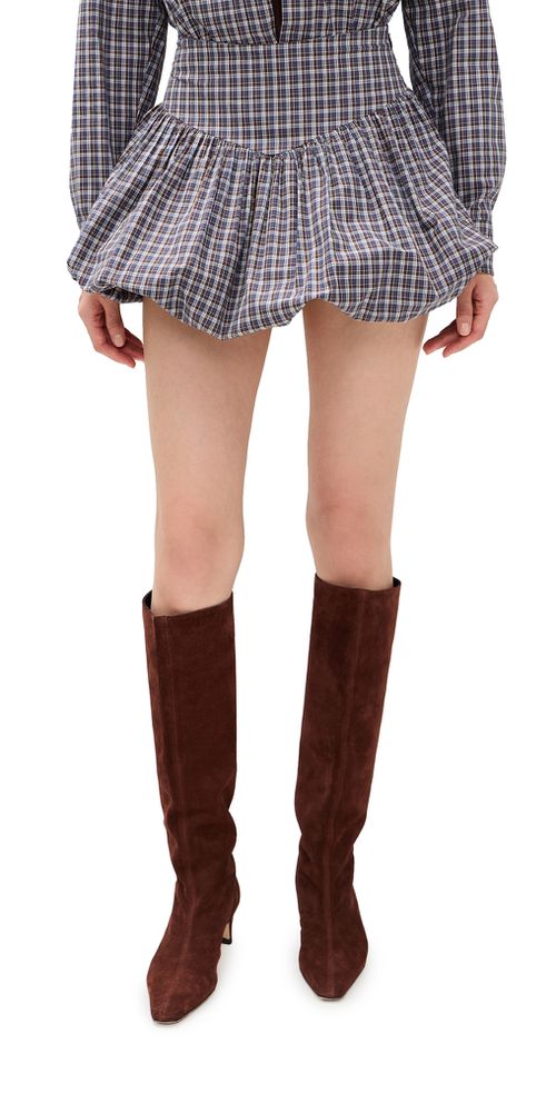Zoe Skirt Chocolate Check
