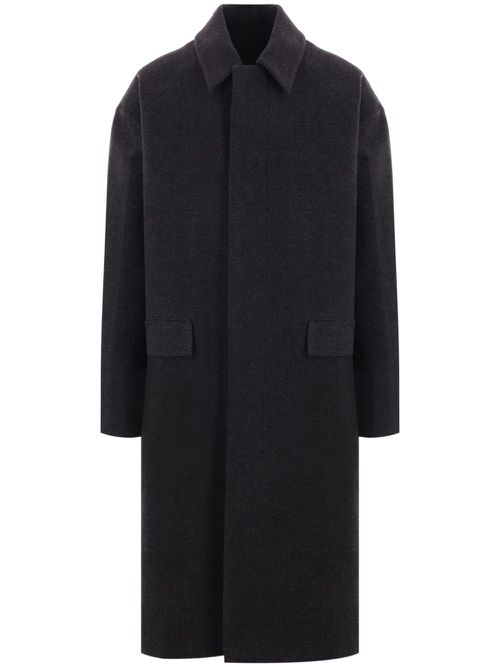 Tailored wool-blend coat - Grey