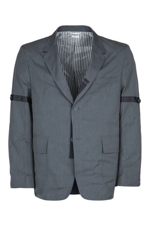 Wool-Blend Blazer — Gray