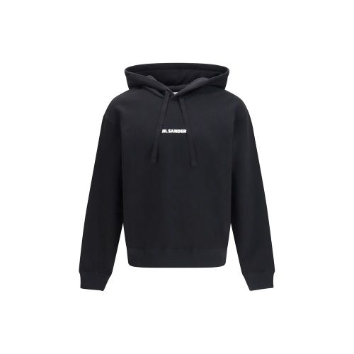 Logo-Print Cotton Hoodie — Black