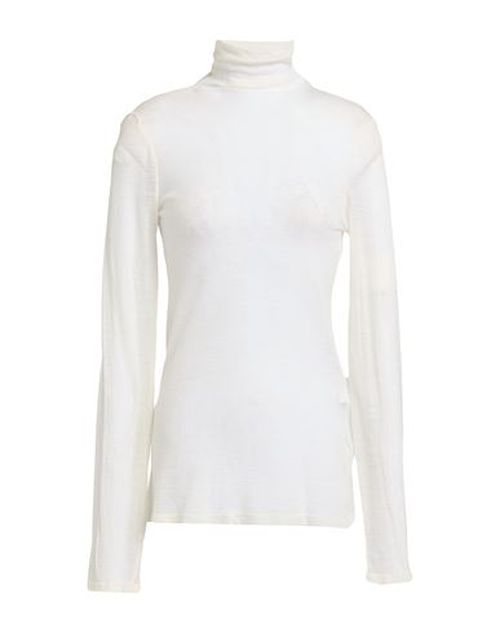 Woman Turtleneck Cream Size M Wool, Polyamide