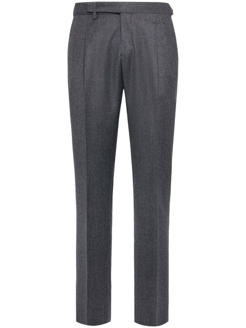 Dart-detail flannel trousers - Grey