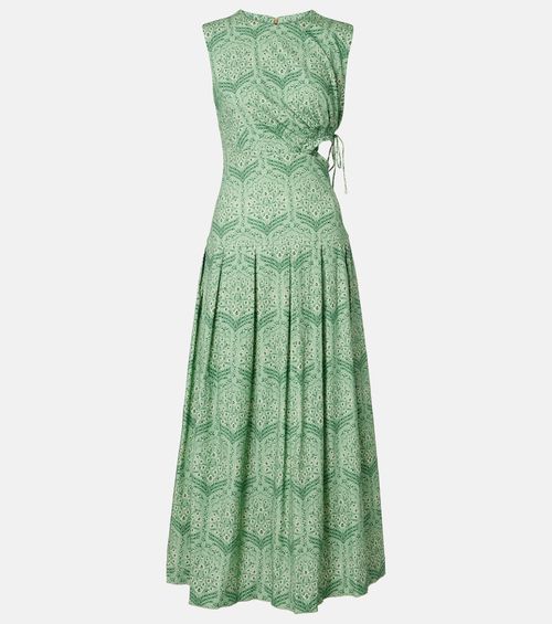 Otoño printed cotton-blend maxi dress