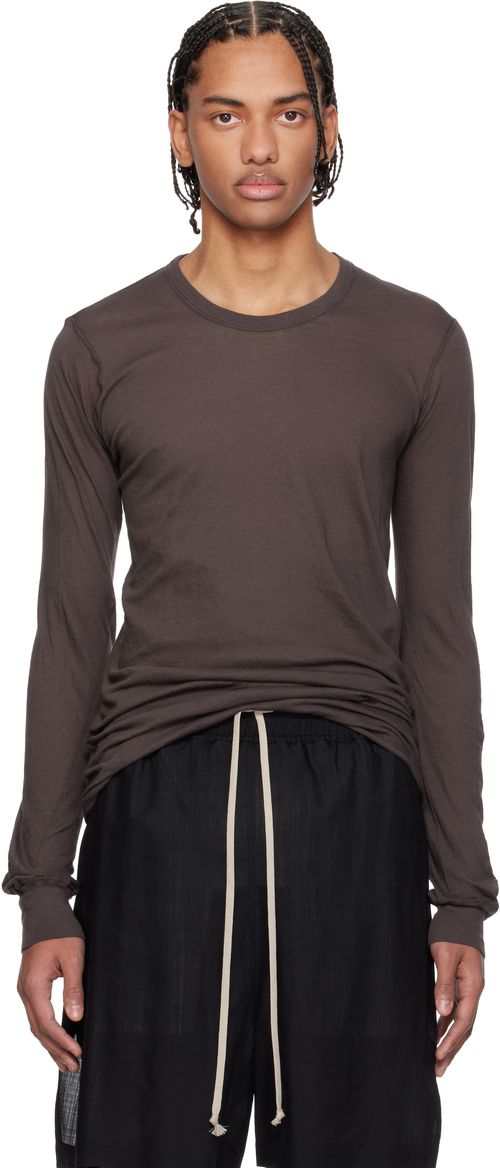 Brown Temple Basic LS T-shirt