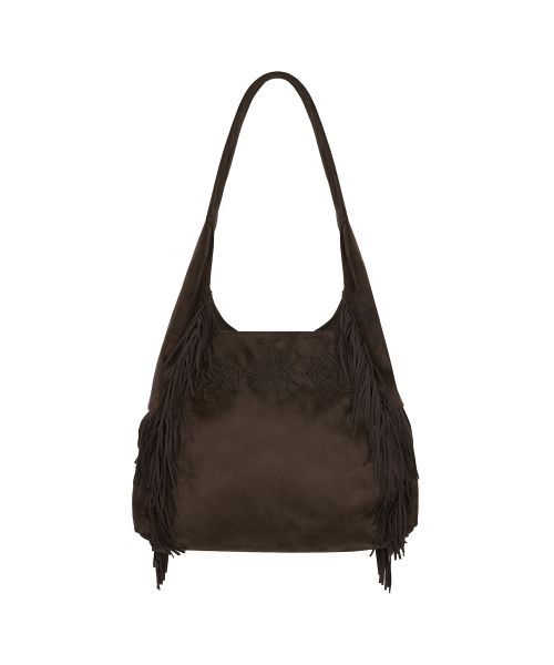 WISH_GEOMETIC SUEDE BAG